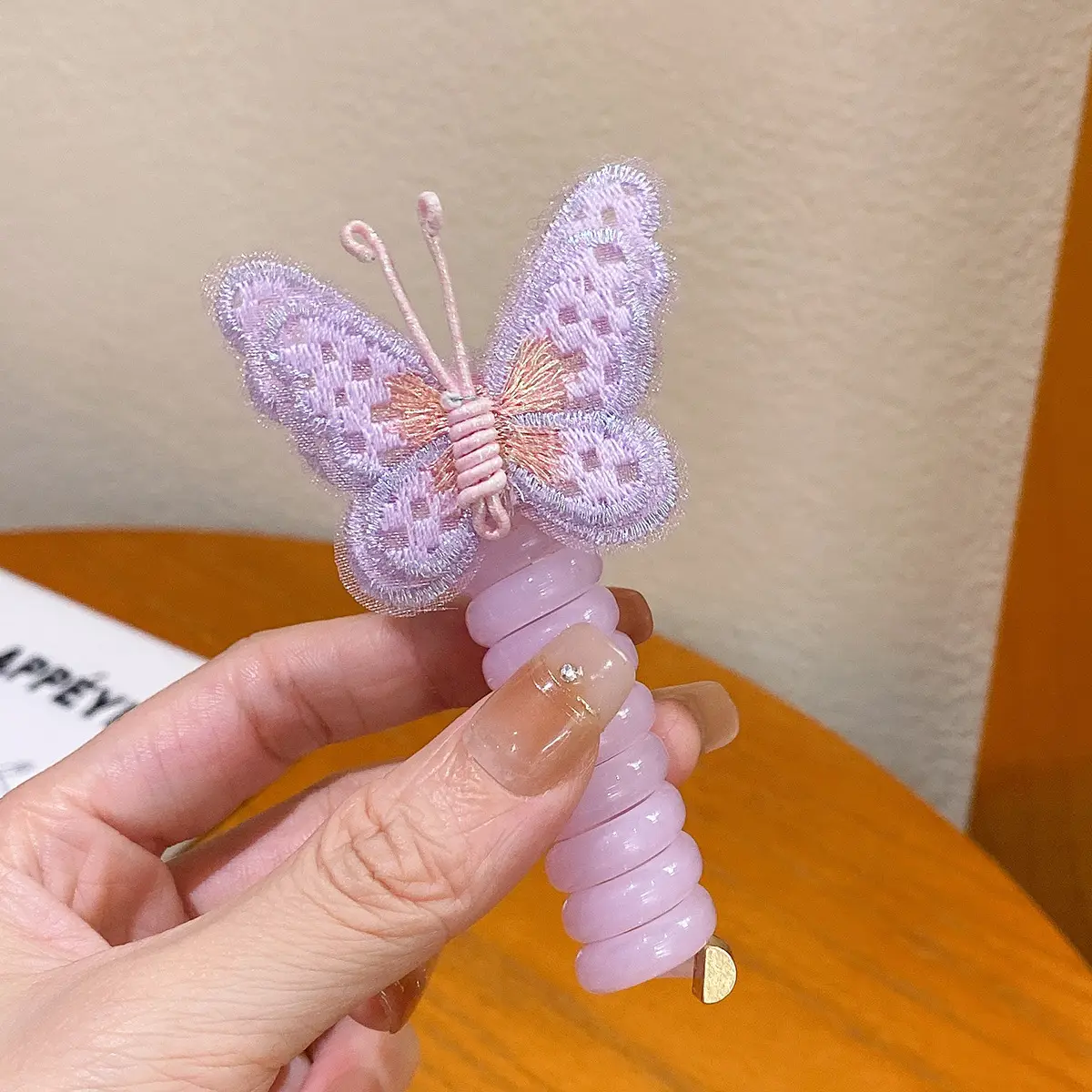 Butterfly Hair Band for Girls with Embroidered Design - Image 2