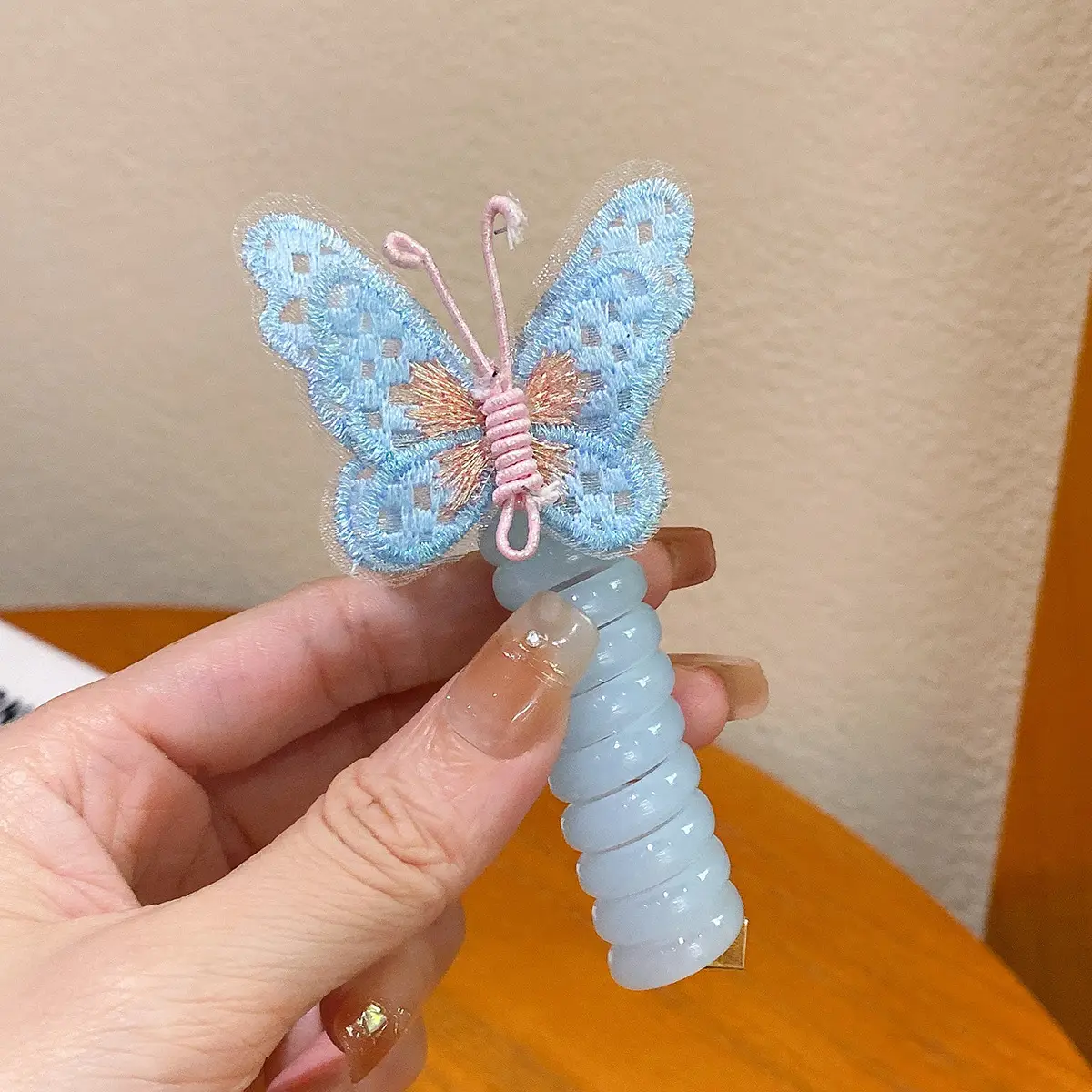 Butterfly Hair Band for Girls with Embroidered Design - Image 4