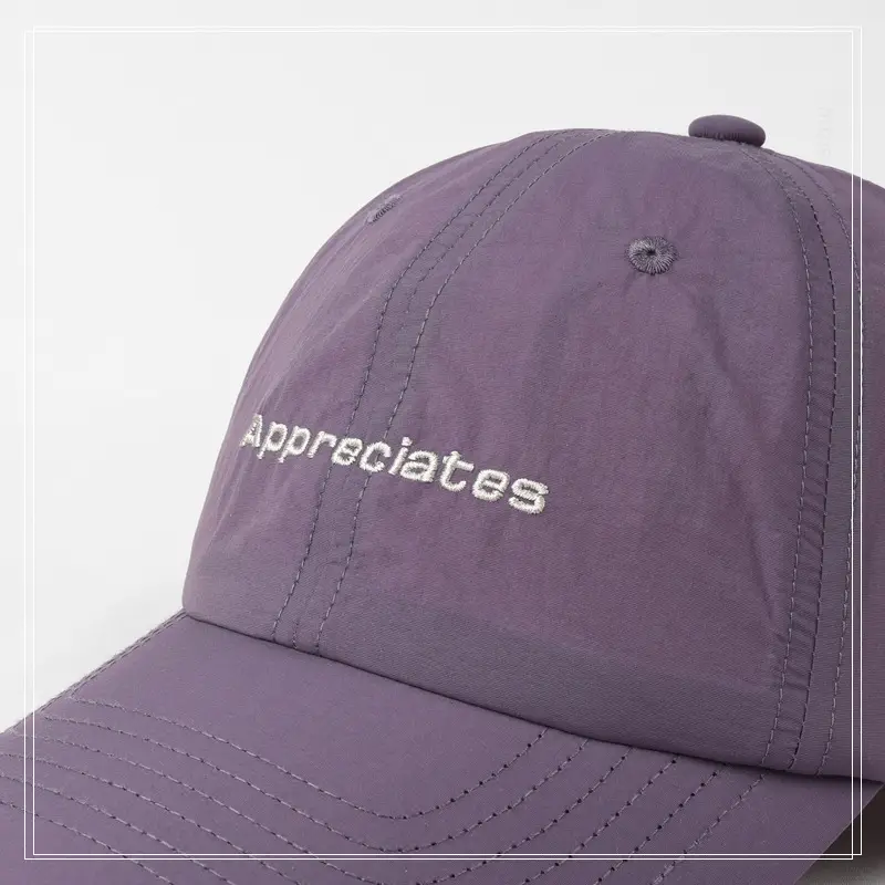 Women's Beige Korean Embroidered Baseball Cap — feature 13