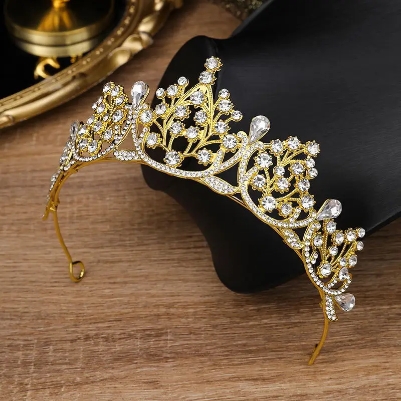 High-End Rhinestone Bridal Hairband with Green Stones - Image 4