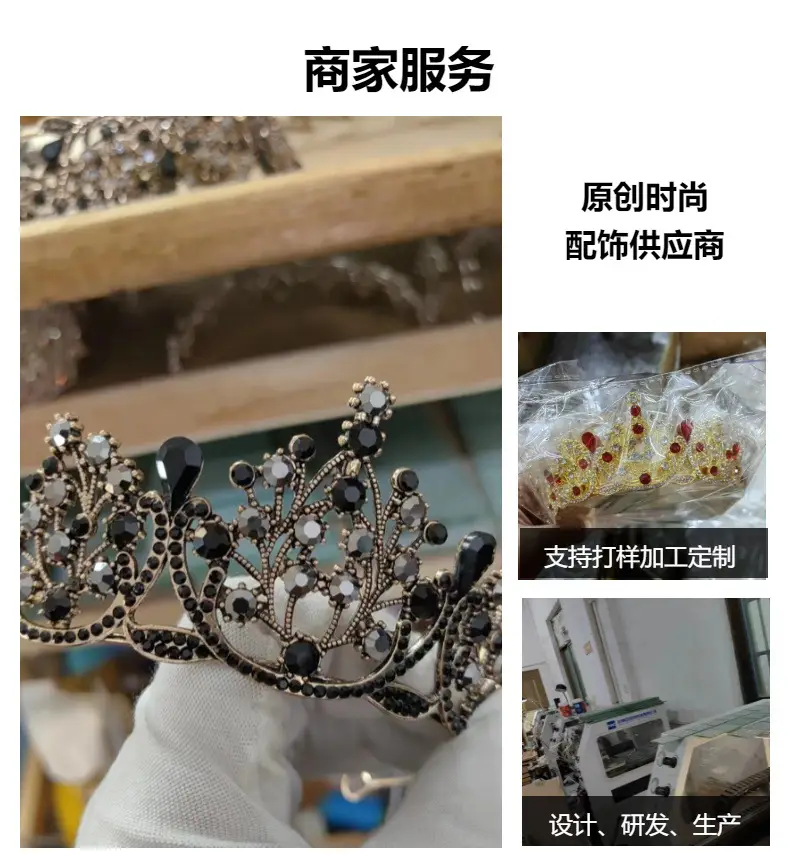 High-End Rhinestone Bridal Hairband with Green Stones — feature 6