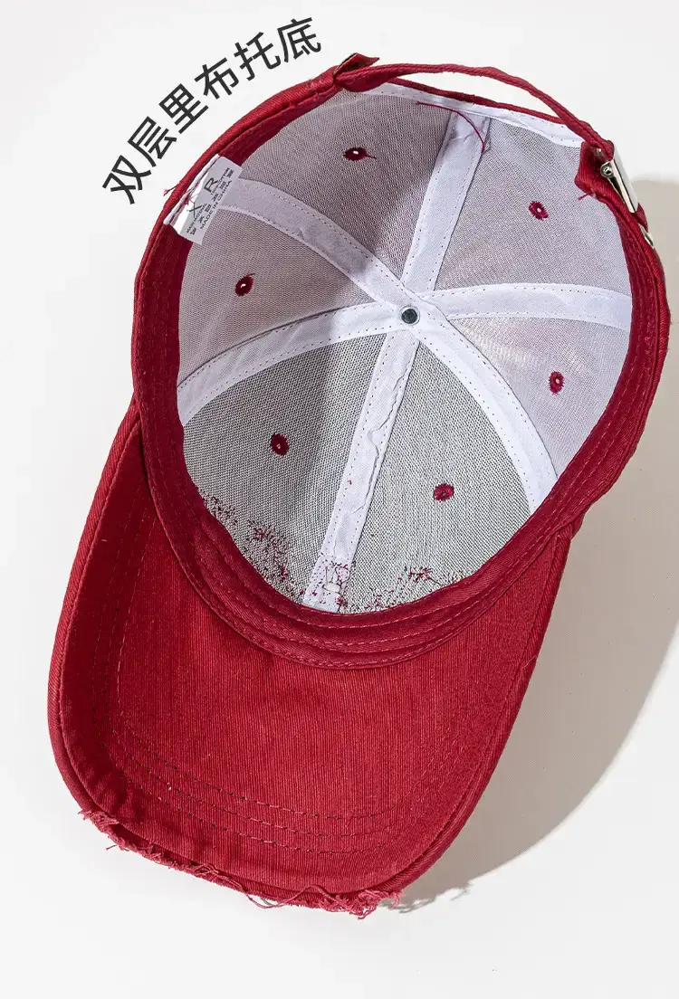 Brown Big Head Baseball Cap for Men with Deep Bristle — feature 26