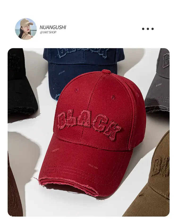 Brown Big Head Baseball Cap for Men with Deep Bristle — feature 3