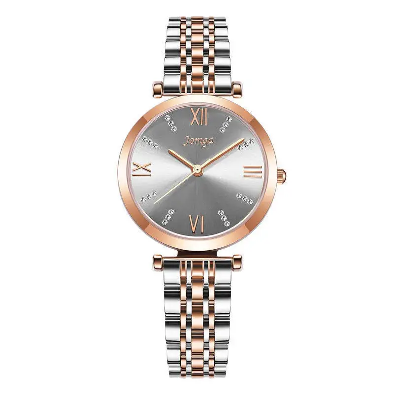 Women's Rose Gold Diamond Watch with Stainless Band - Image 2