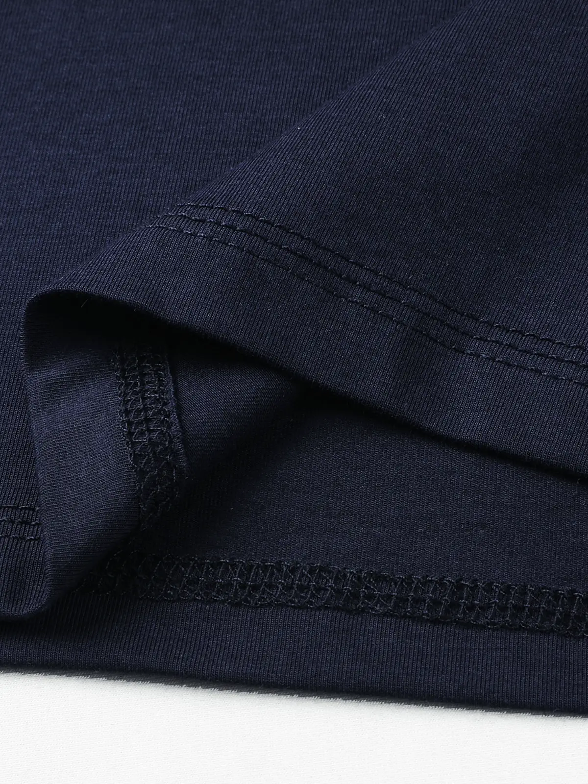 Men V-Neck Slim Fit T-Shirt Navy Blue Summer