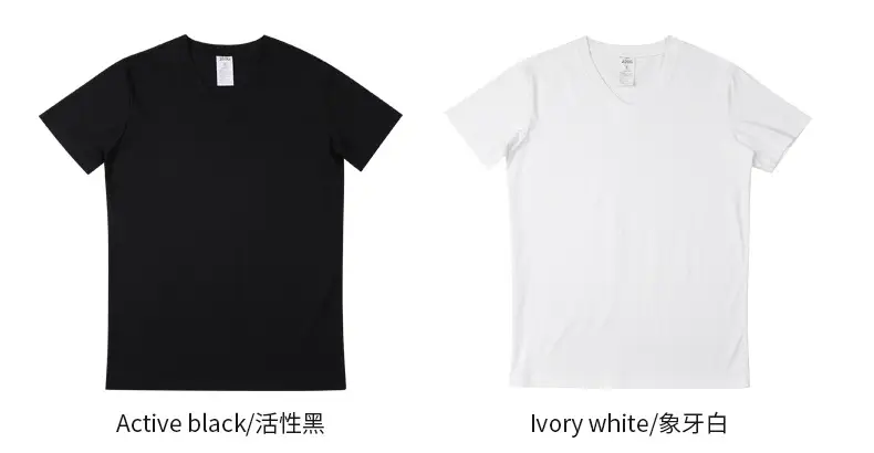 Men V-Neck Slim Fit T-Shirt Navy Blue Summer — feature 23