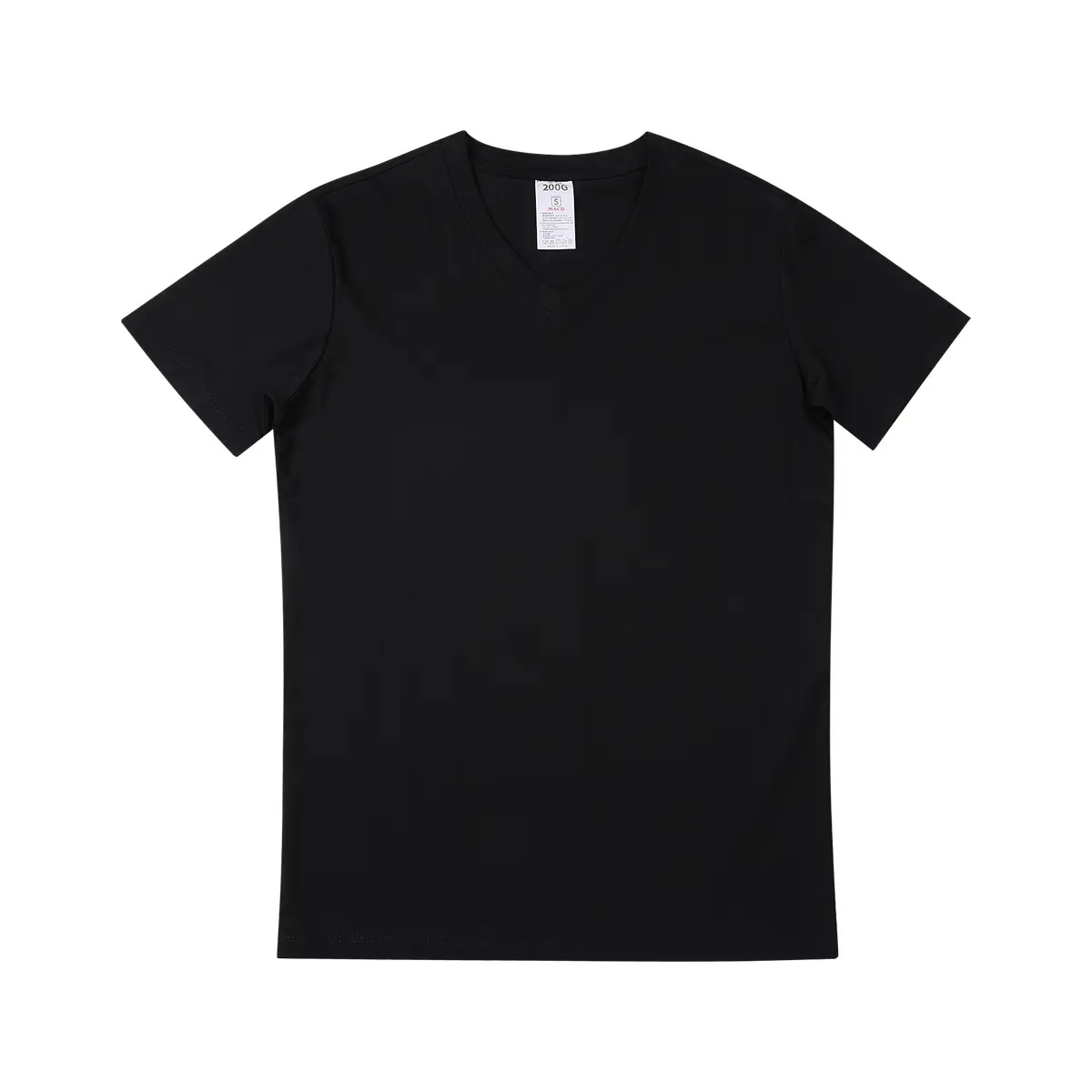 Men V-Neck Slim Fit T-Shirt Navy Blue Summer