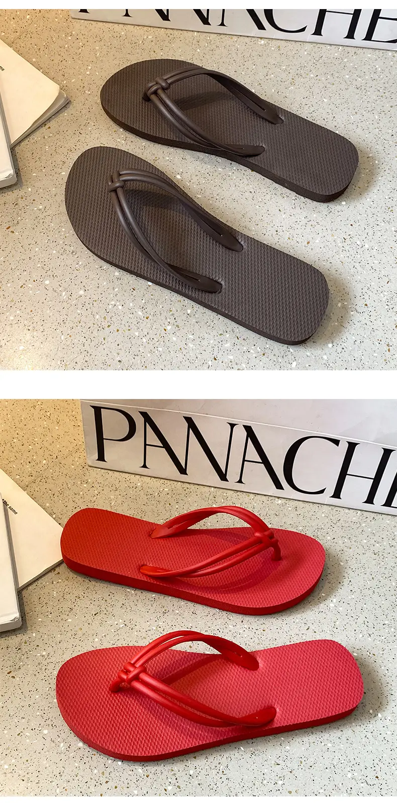 Women's Summer Flip-Flops, Beach Flip-Flops, Breathable and Comfortable, Trendy Ins Style, Flat Sandals — feature 10