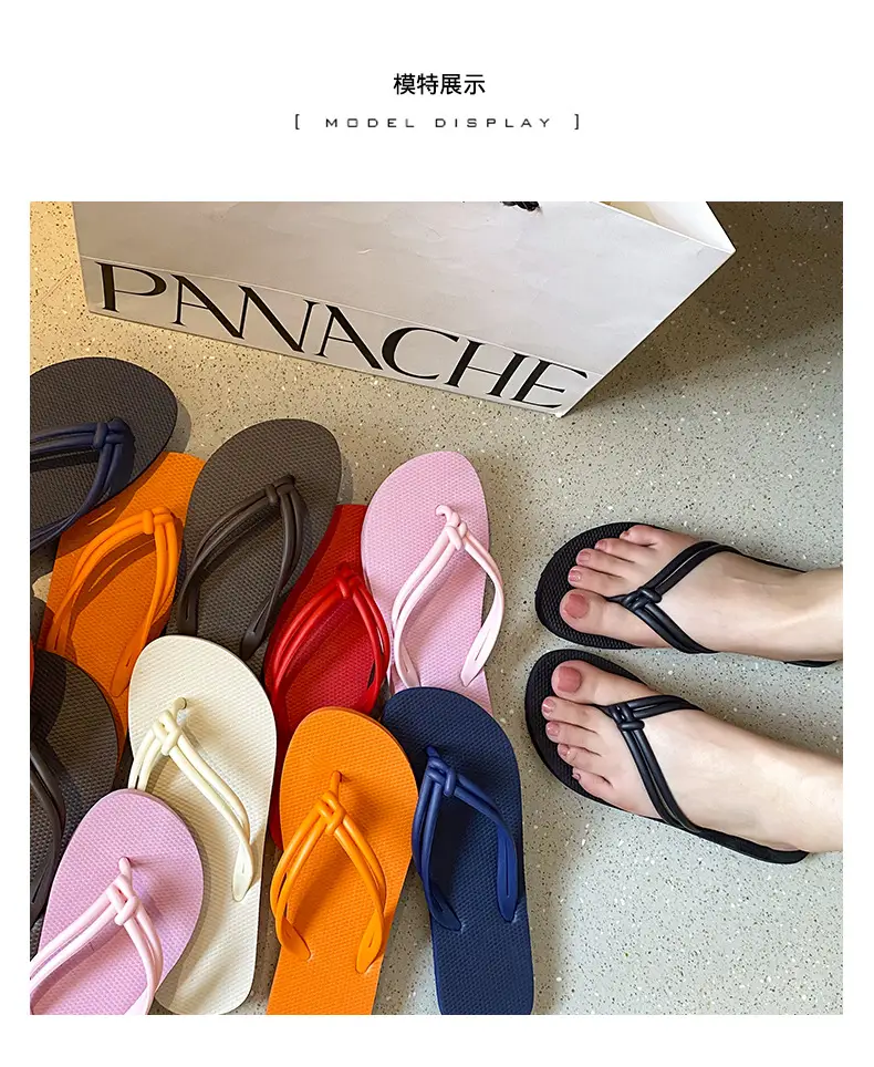 Women's Summer Flip-Flops, Beach Flip-Flops, Breathable and Comfortable, Trendy Ins Style, Flat Sandals — feature 14