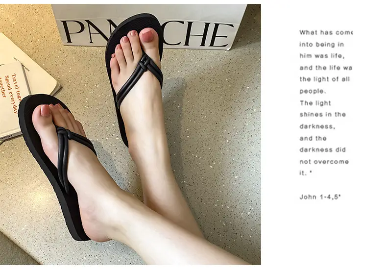 Women's Summer Flip-Flops, Beach Flip-Flops, Breathable and Comfortable, Trendy Ins Style, Flat Sandals — feature 16