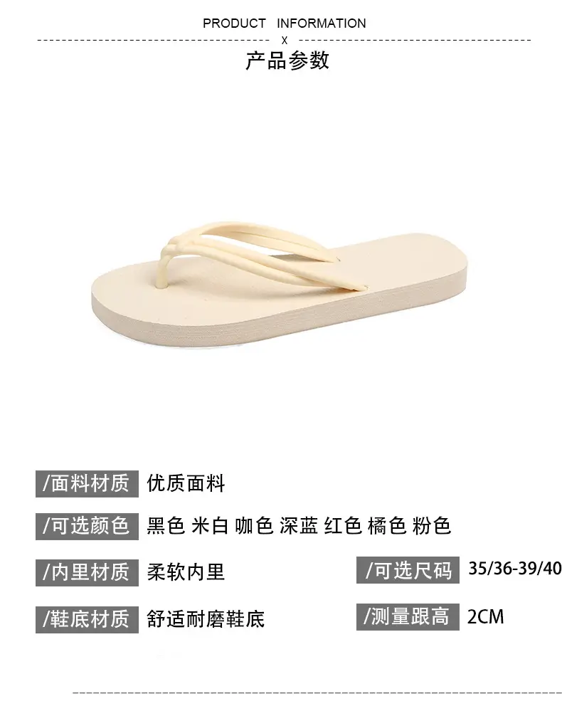 Women's Summer Flip-Flops, Beach Flip-Flops, Breathable and Comfortable, Trendy Ins Style, Flat Sandals — feature 2