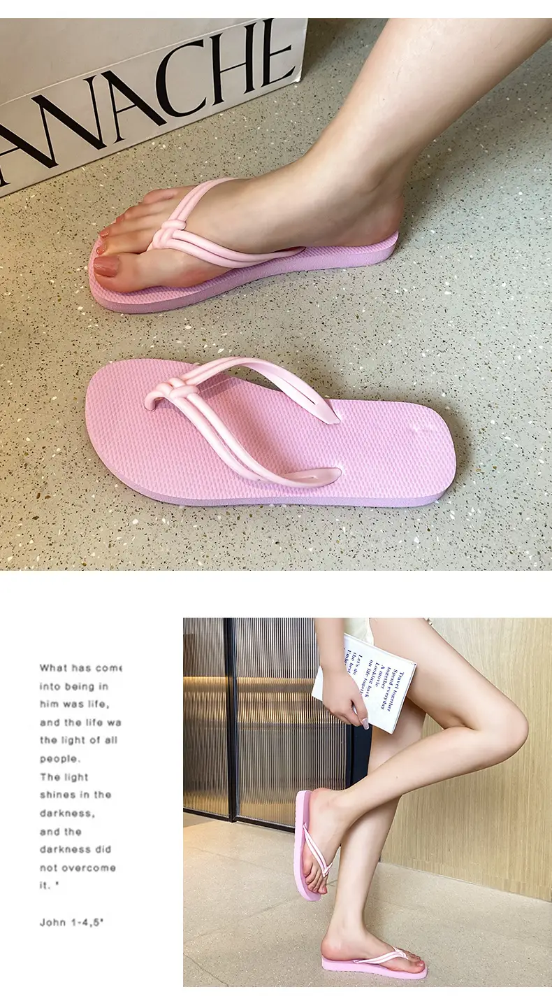 Women's Summer Flip-Flops, Beach Flip-Flops, Breathable and Comfortable, Trendy Ins Style, Flat Sandals — feature 20