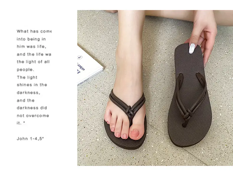 Women's Summer Flip-Flops, Beach Flip-Flops, Breathable and Comfortable, Trendy Ins Style, Flat Sandals — feature 25