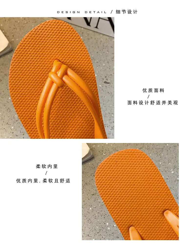 Women's Summer Flip-Flops, Beach Flip-Flops, Breathable and Comfortable, Trendy Ins Style, Flat Sandals — feature 5