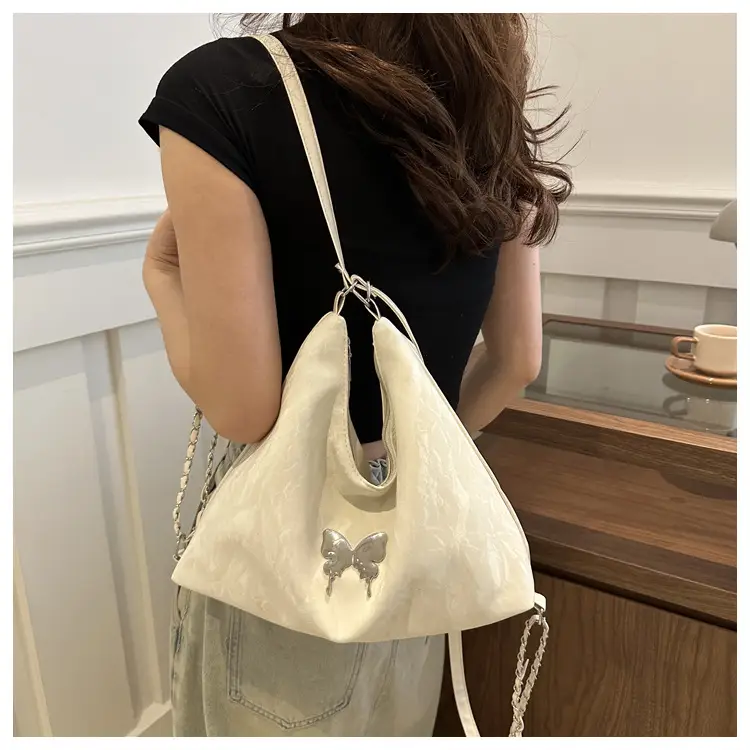 White Butterfly Shoulder Bag Women's 2024 Spring Summer — feature 10