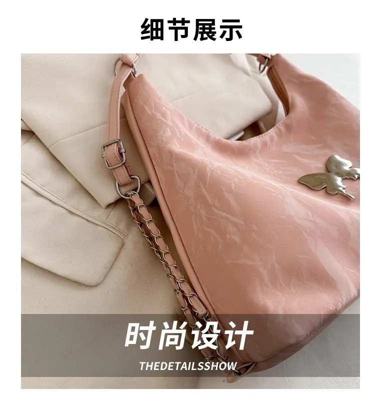 White Butterfly Shoulder Bag Women's 2024 Spring Summer — feature 2