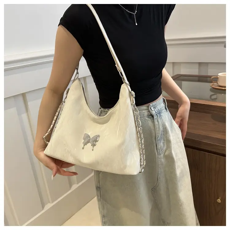 White Butterfly Shoulder Bag Women's 2024 Spring Summer — feature 8