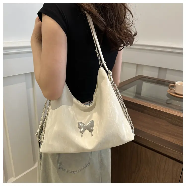 White Butterfly Shoulder Bag Women's 2024 Spring Summer — feature 9