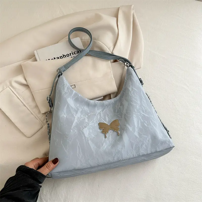White Butterfly Shoulder Bag Women's 2024 Spring Summer - Image 3
