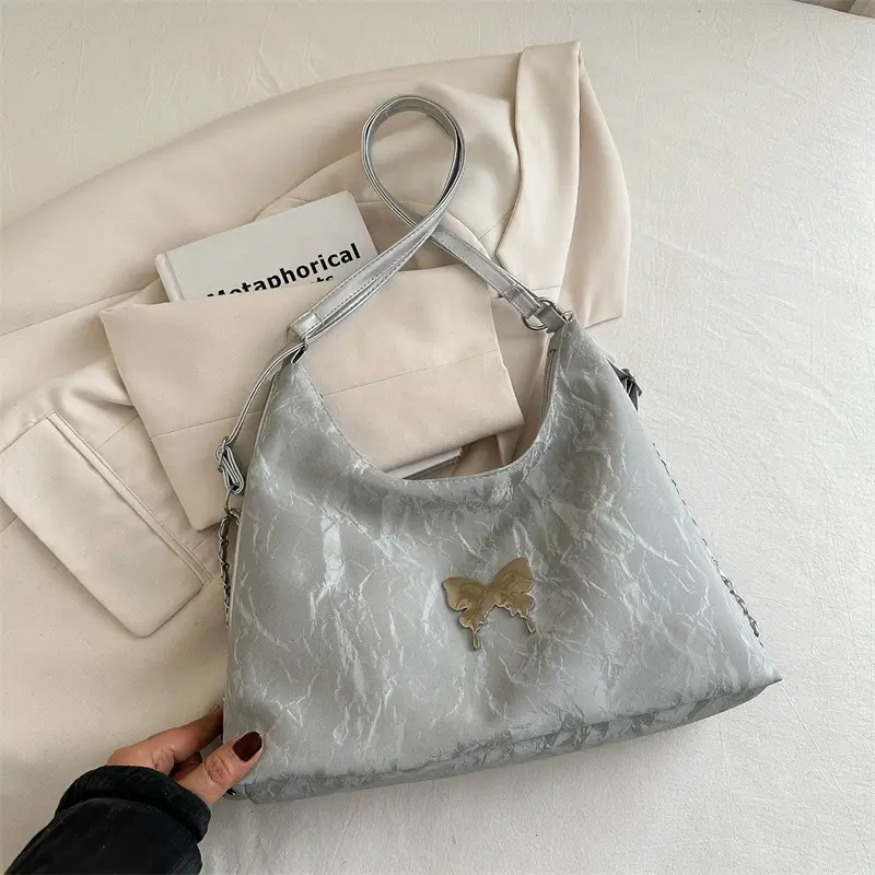 White Butterfly Shoulder Bag Women's 2024 Spring Summer - Image 4