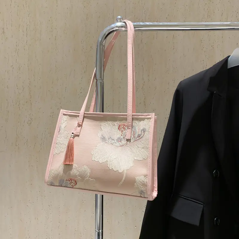Pink Floral Handbag for Women 2024 Spring Summer - Image 5