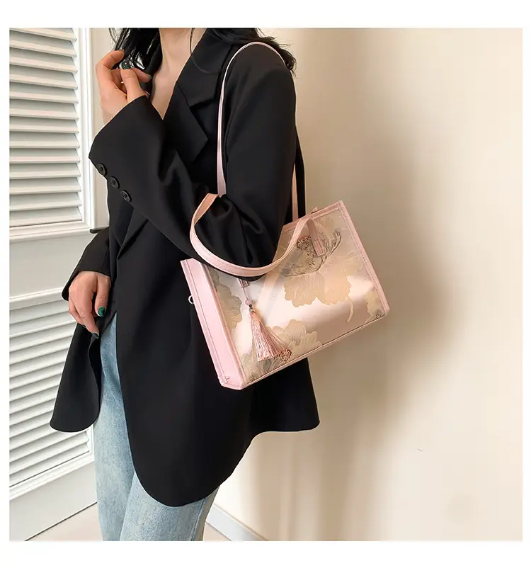 Pink Floral Handbag for Women 2024 Spring Summer — feature 16