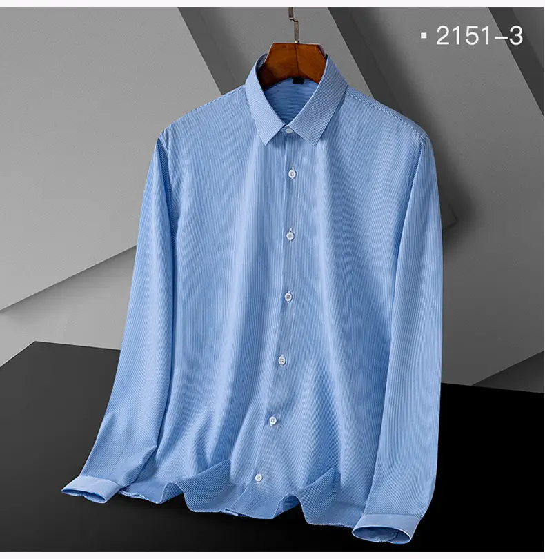 Men's Green Striped Button Down Shirt — feature 11