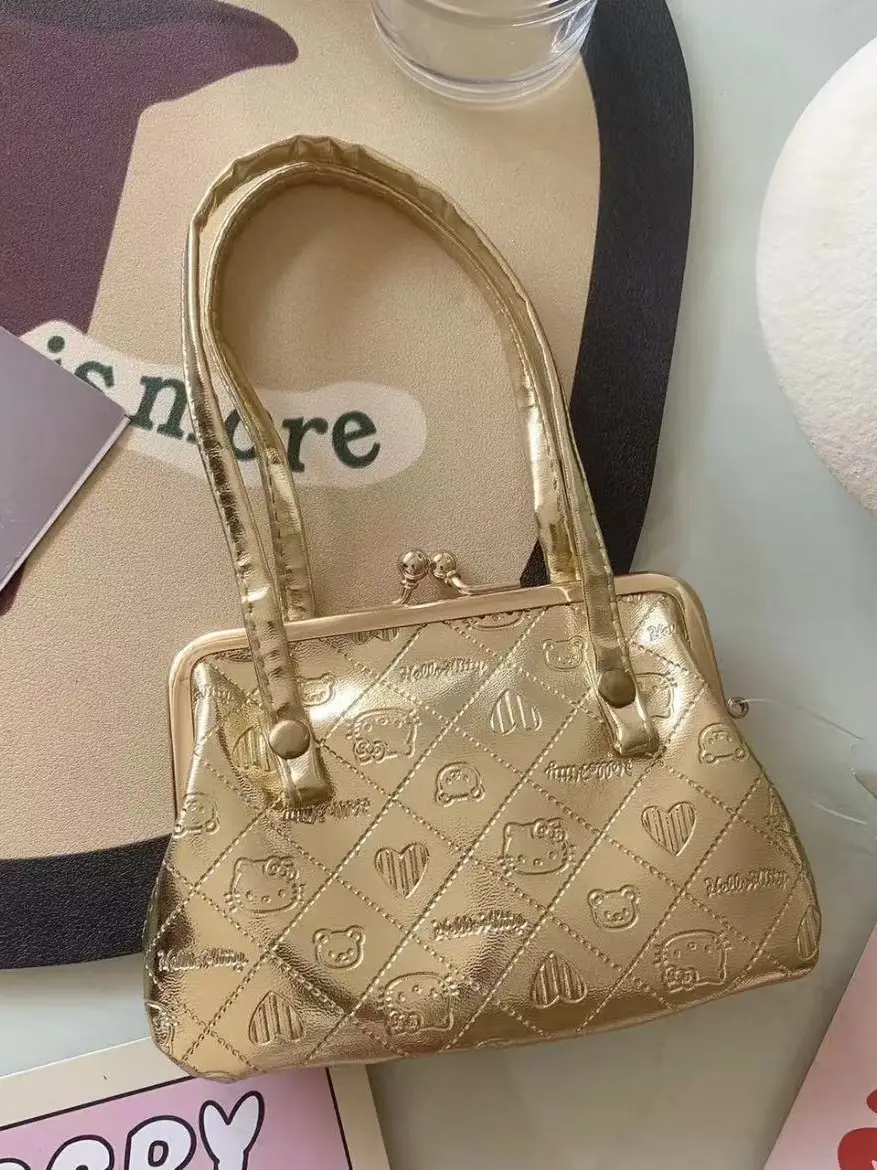 Antique Cartoon Glitter Silver Gold Tote Bag