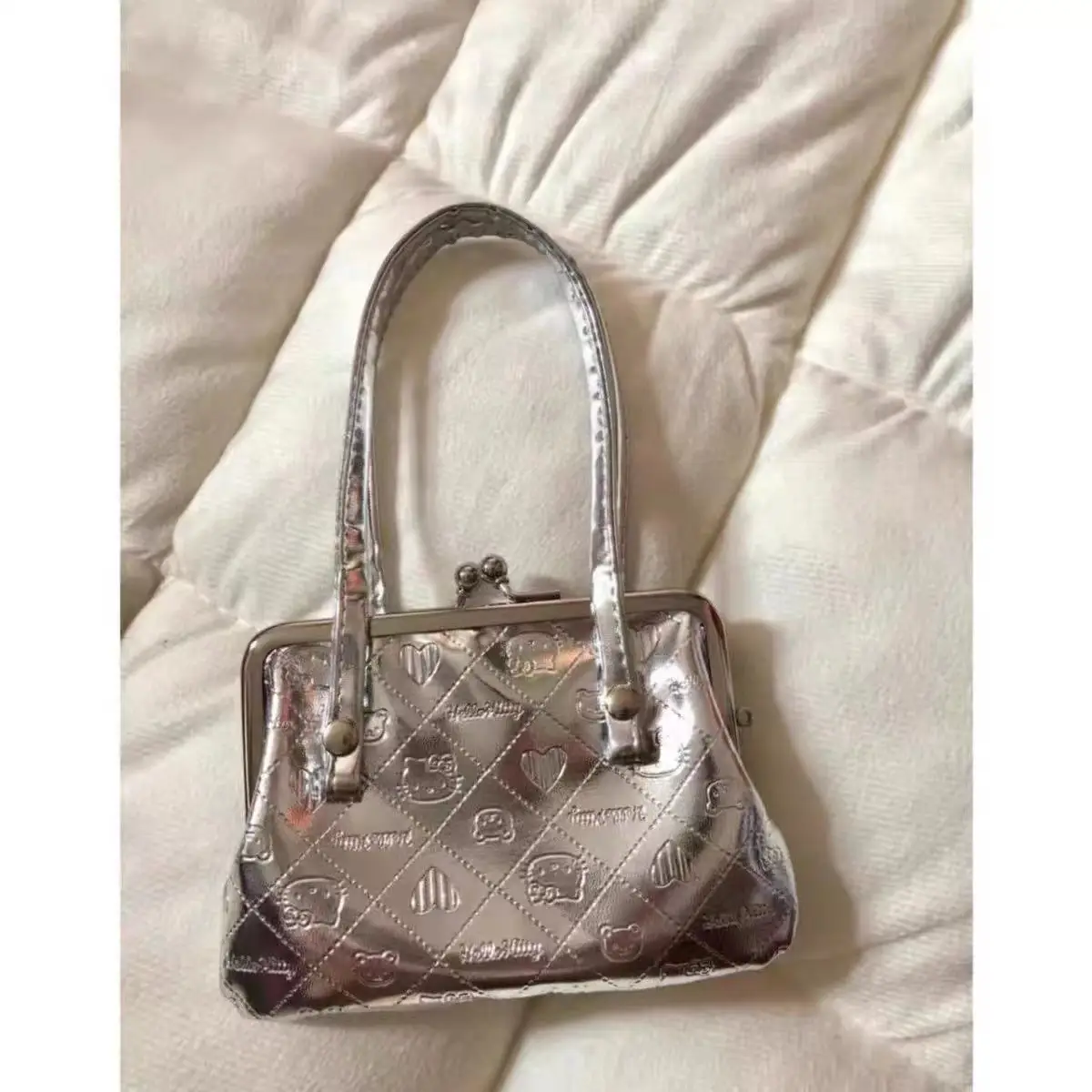 Antique Cartoon Glitter Silver Gold Tote Bag — feature 1