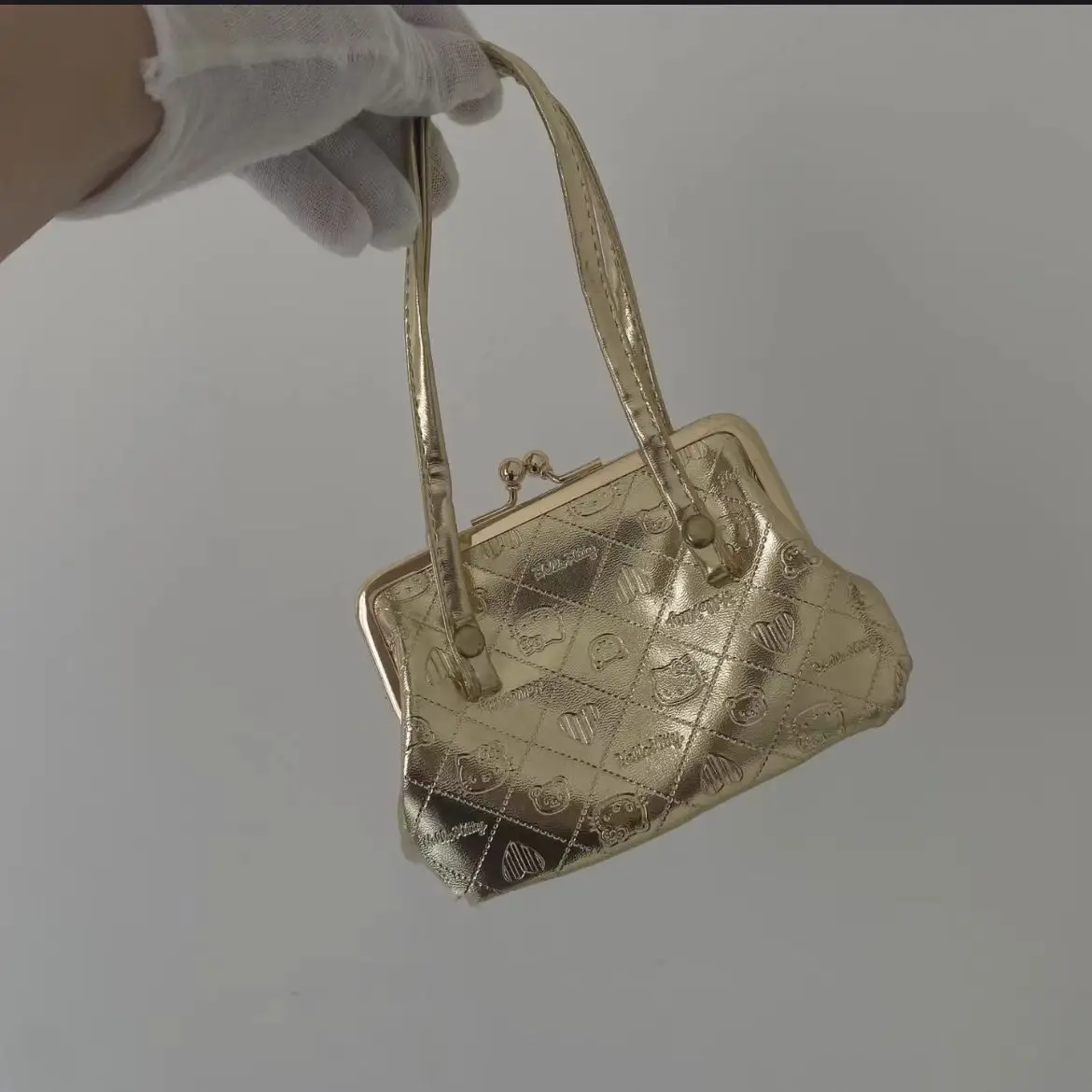 Antique Cartoon Glitter Silver Gold Tote Bag — feature 3