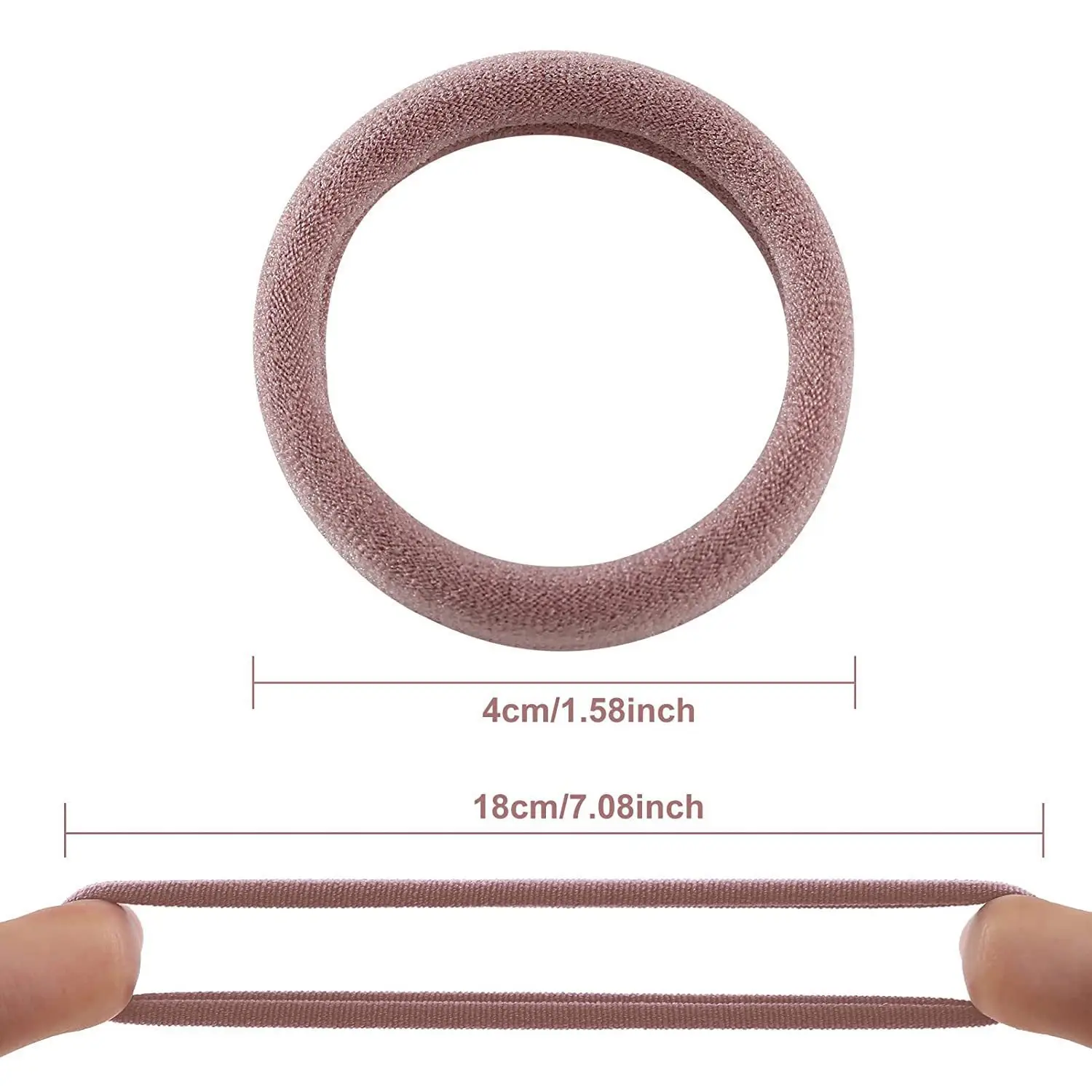 Cross-border Hair Towel Rings 100 Pcs High Elastic Nylon — feature 12