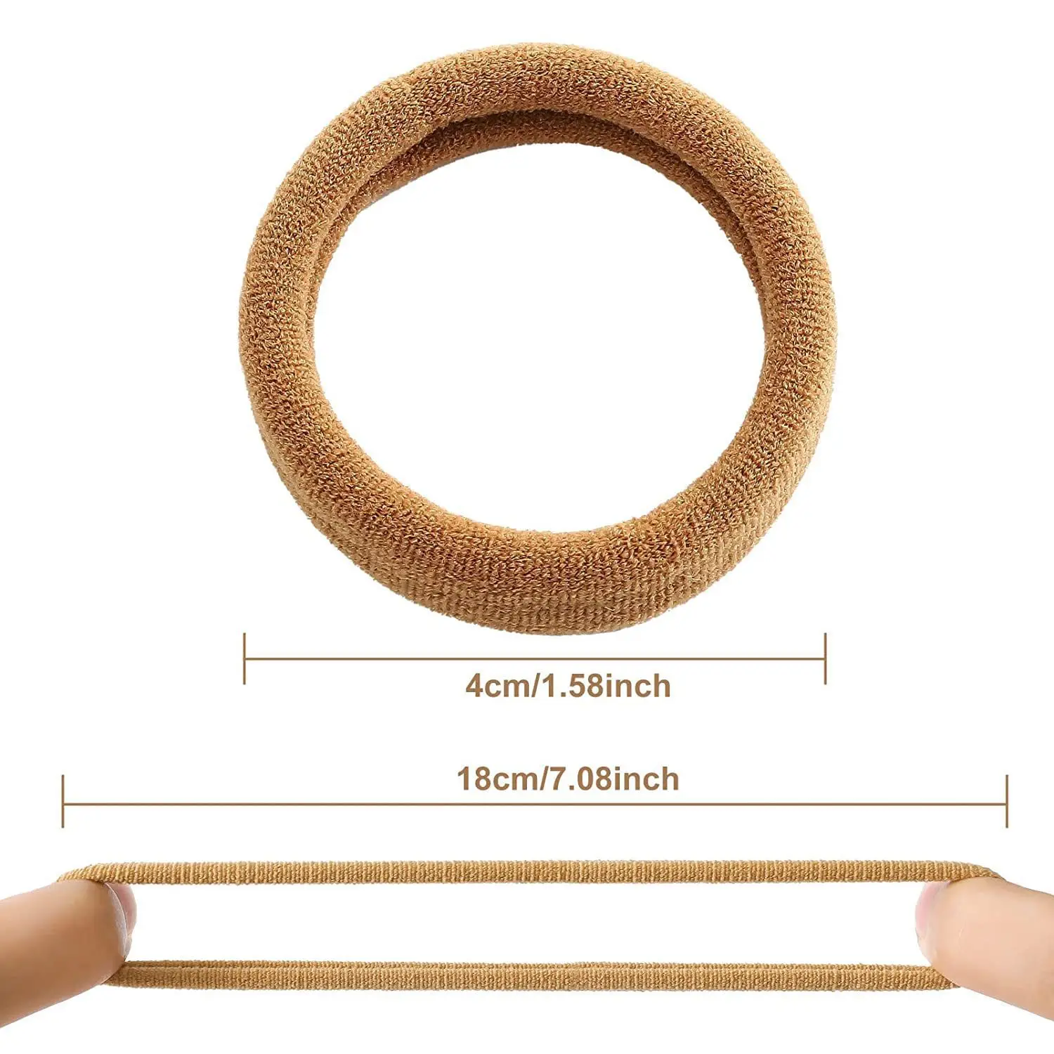Cross-border Hair Towel Rings 100 Pcs High Elastic Nylon — feature 8