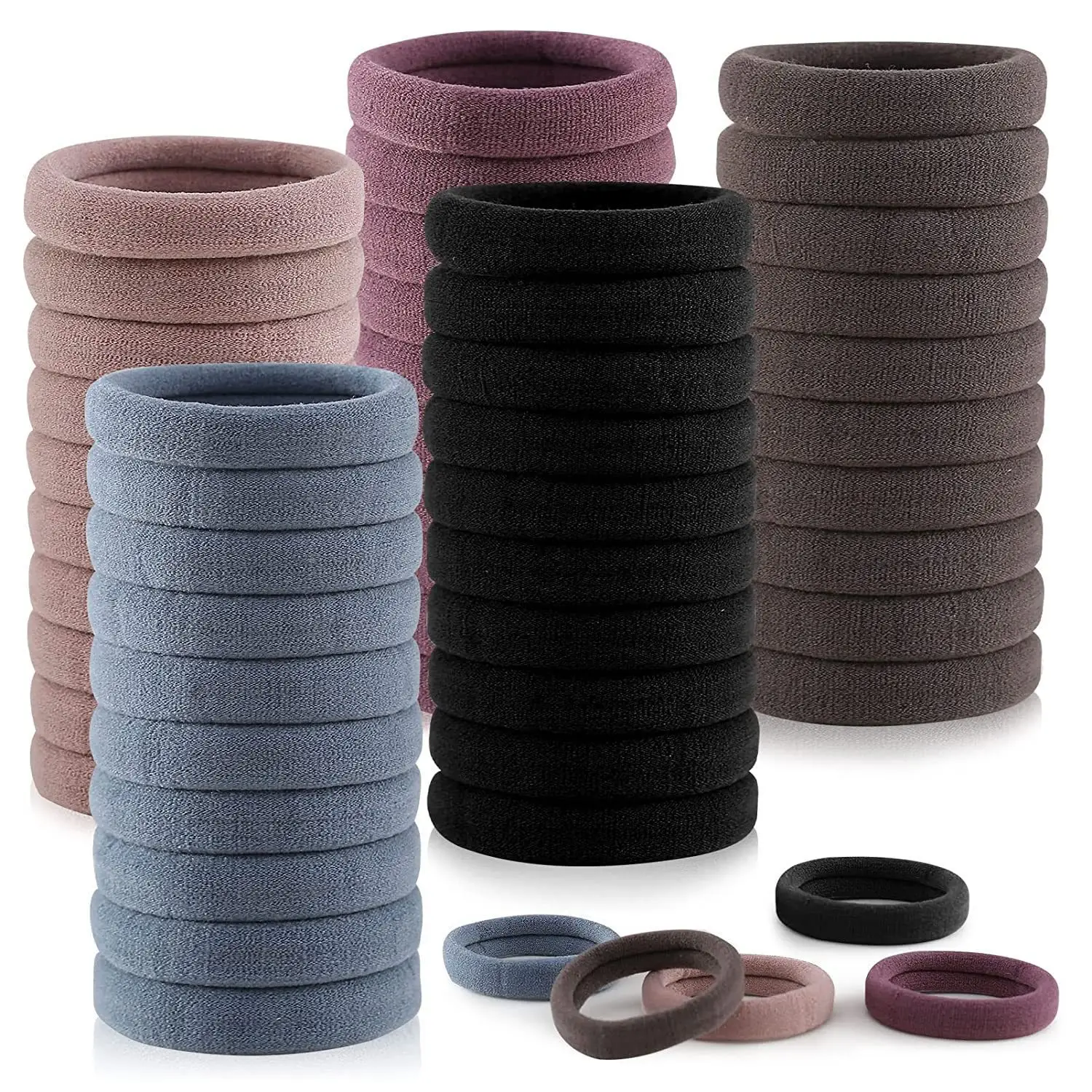 Cross-border Hair Towel Rings 100 Pcs High Elastic Nylon - Image 4