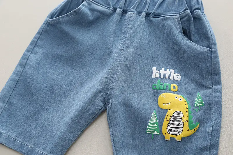 Children Cotton Striped T-Shirt Shorts 2024 Set — feature 11