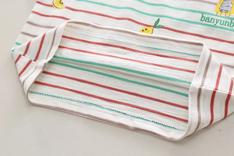 Children Cotton Striped T-Shirt Shorts 2024 Set — feature 9