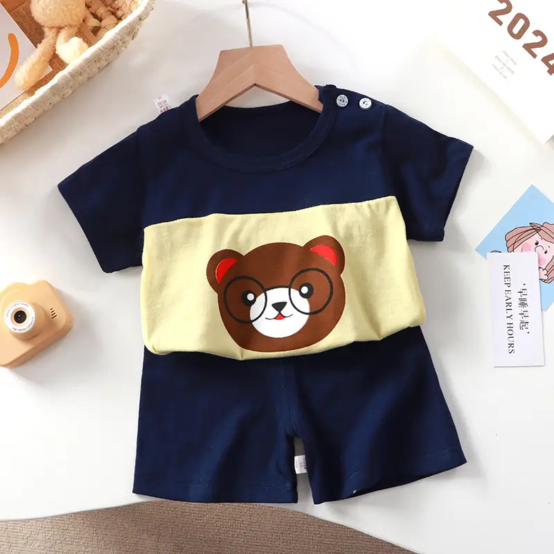 K038-Short Sleeve Splice Blue