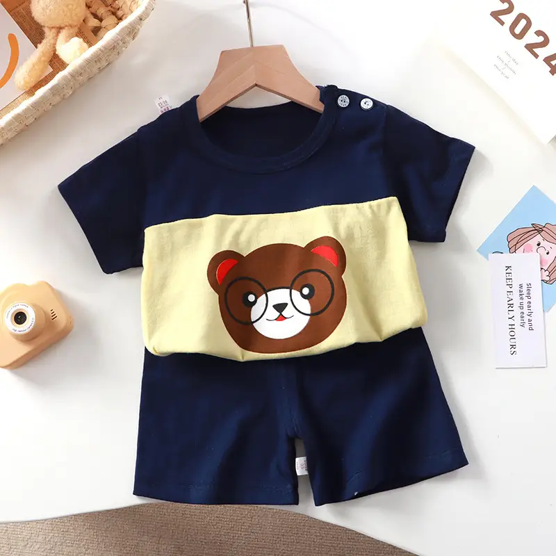 Baby Dinosaur T-Shirt Shorts Set Orange White Kids - Image 121