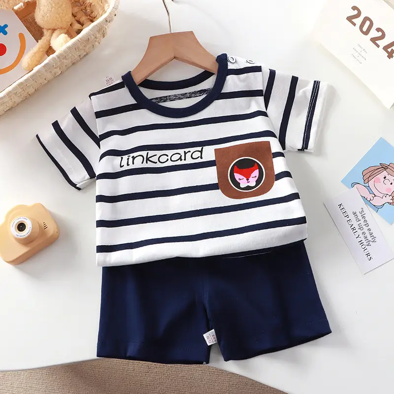 Baby Dinosaur T-Shirt Shorts Set Orange White Kids - Image 134