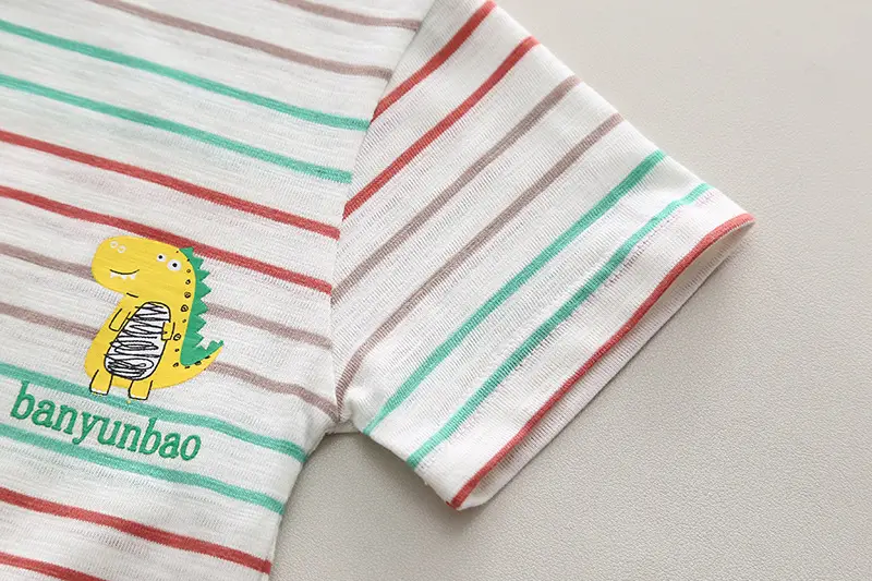 Boy Striped T-Shirt Shorts Set Blue Shorts Casual Summer β feature 6