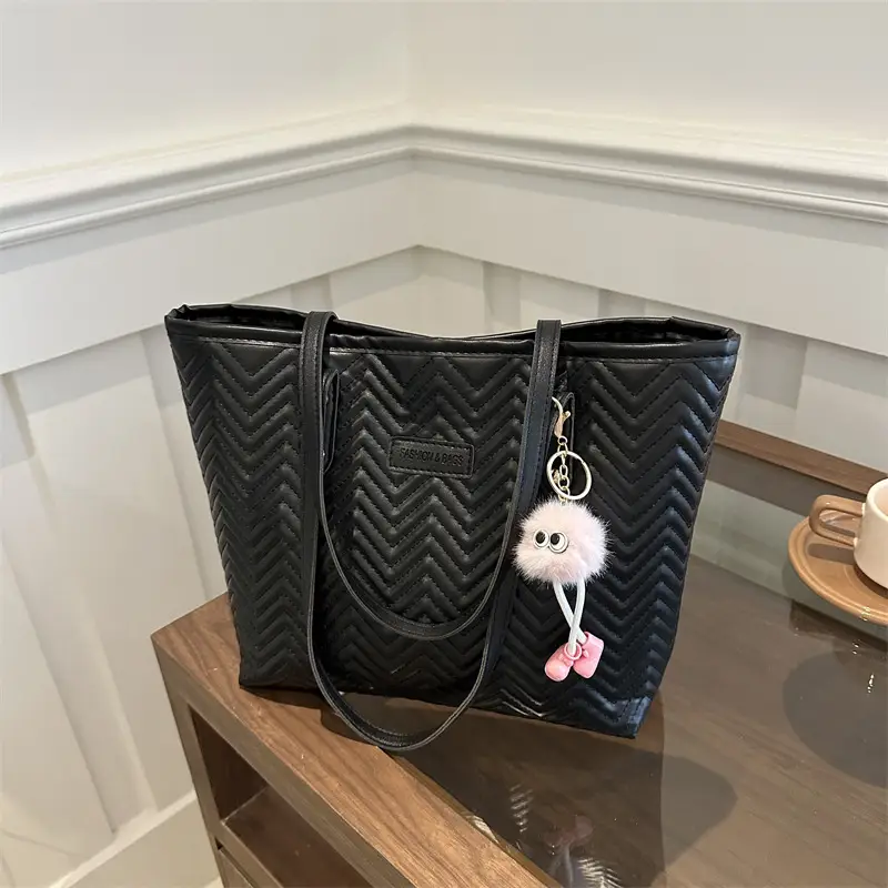 Pink Textured Shoulder Bag for Women Spring New - Image 9