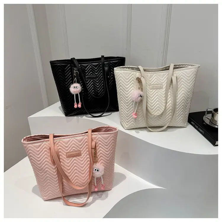 Pink Textured Shoulder Bag for Women Spring New — feature 20