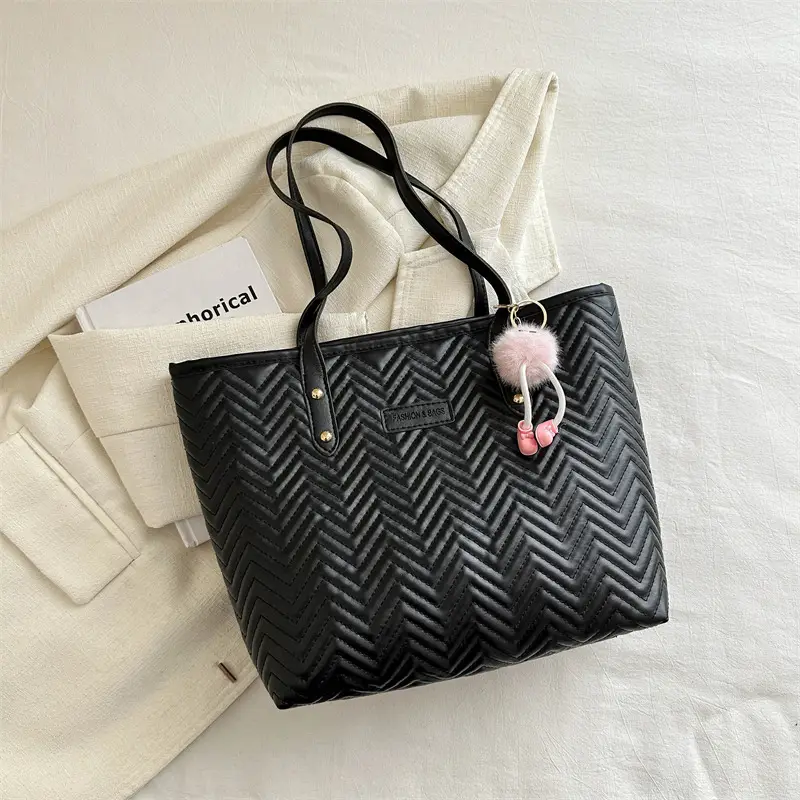 Pink Textured Shoulder Bag for Women Spring New - Image 4