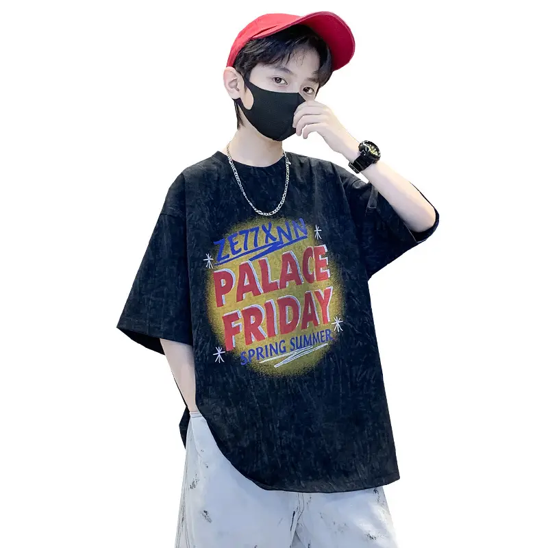 Summer T-shirt for Boys Blue Palace Friday Print - Image 6