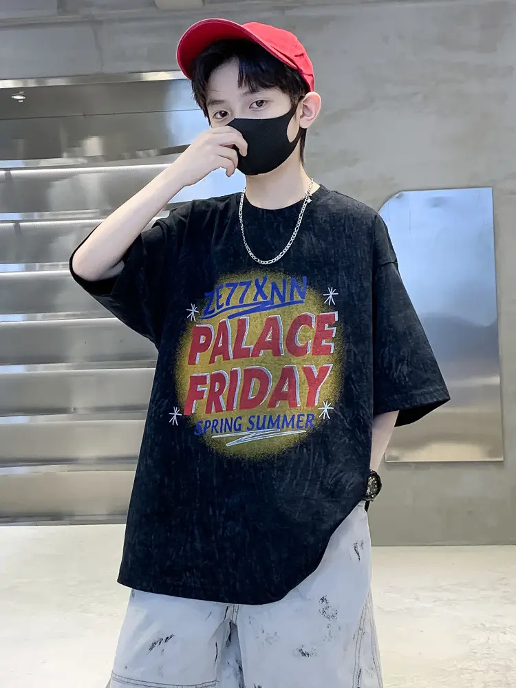 Summer T-shirt for Boys Blue Palace Friday Print — feature 10