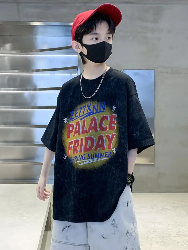Summer T-shirt for Boys Blue Palace Friday Print — feature 11