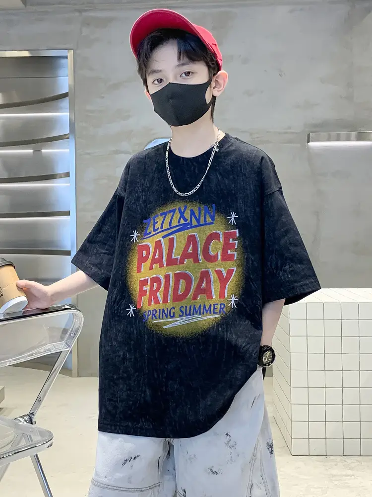 Summer T-shirt for Boys Blue Palace Friday Print — feature 14