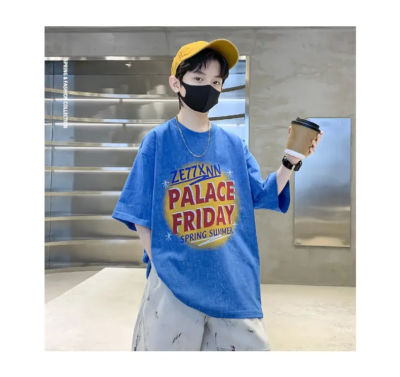 Summer T-shirt for Boys Blue Palace Friday Print — feature 19