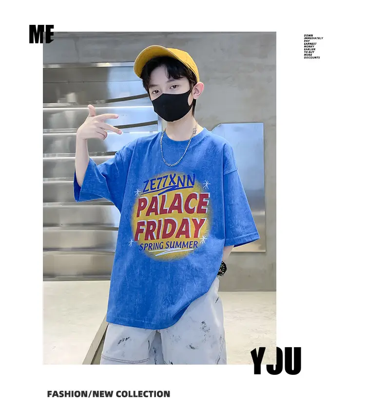 Summer T-shirt for Boys Blue Palace Friday Print — feature 20