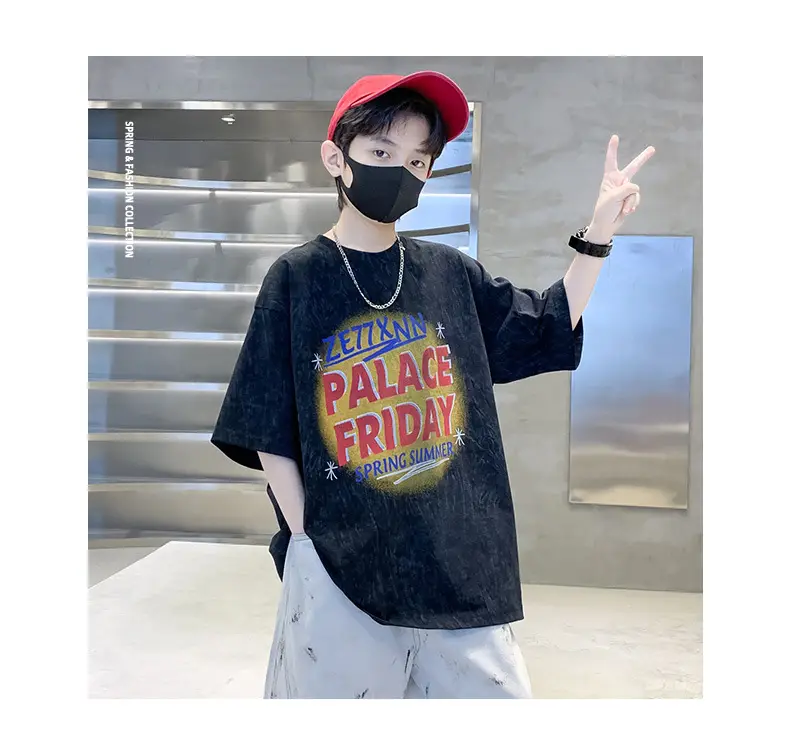 Summer T-shirt for Boys Blue Palace Friday Print — feature 24