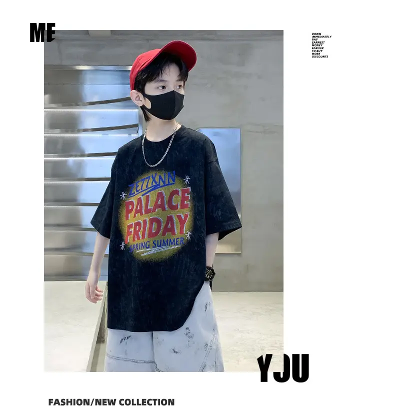 Summer T-shirt for Boys Blue Palace Friday Print — feature 25